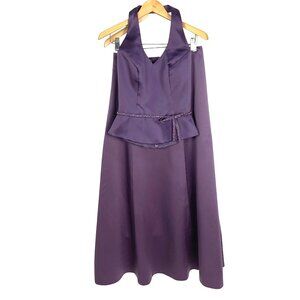 Alexia Designs 2-Piece Halter Satin 10 Mother Of Bride Groom Maxi Dress  Gown